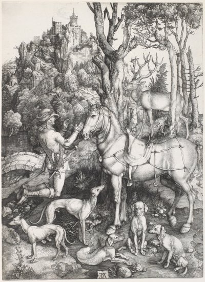 Saint Eustache, vers 1500-1501 (gravure) - Albrecht Dürer