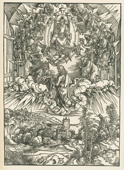 Saint Jean devant Dieu et les vingt-quatre vieillards au ciel. L