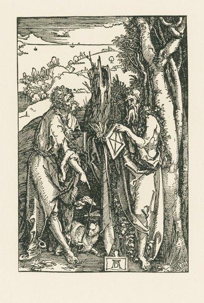 Saint Jean-Baptiste et Saint Onophrius, vers 1503-04 (gravure sur bois) - Albrecht Dürer or Duerer
