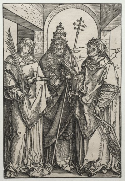 Saints Étienne, Sixte et Laurent, c.1504-05 (gravure sur bois) - Albrecht Dürer or Duerer