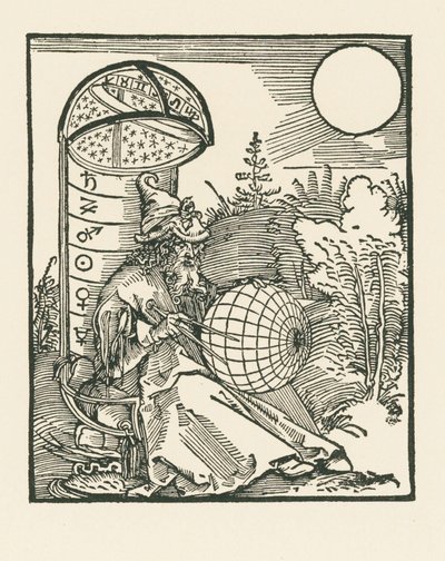 Astronome assis tenant un globe terrestre - Albrecht Dürer or Duerer