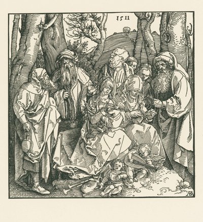 La sainte parenté avec les anges joueurs de luth - Albrecht Dürer or Duerer
