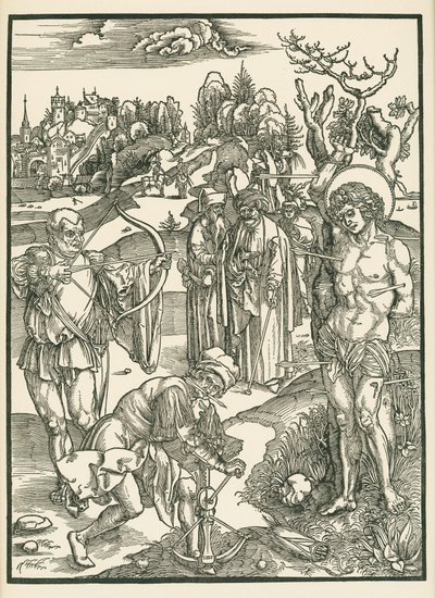 Le martyre de saint Sébastien, vers 1500 (gravure sur bois) - Albrecht Dürer or Duerer