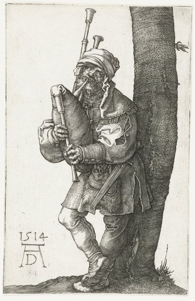 Le joueur de cornemuse - Albrecht Dürer or Duerer
