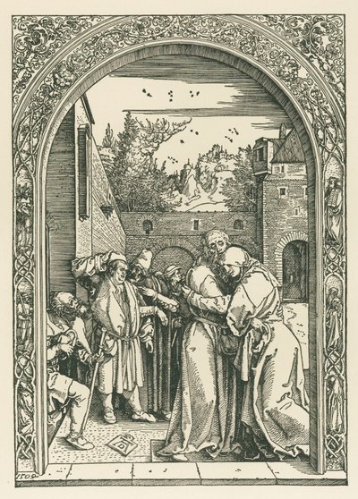 La rencontre de Joachim et Anne au Golden Gate - Albrecht Dürer or Duerer