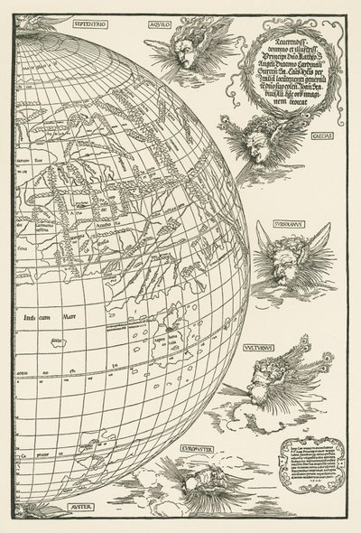 Carte du monde de Johannes Stabius - Albrecht Dürer or Duerer