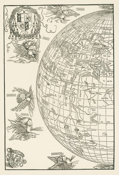 Carte du monde de Johannes Stabius - Albrecht Dürer or Duerer
