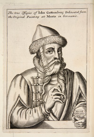 Jean Guttemberg, gravure publiée en 1683 - Albrecht Mentz
