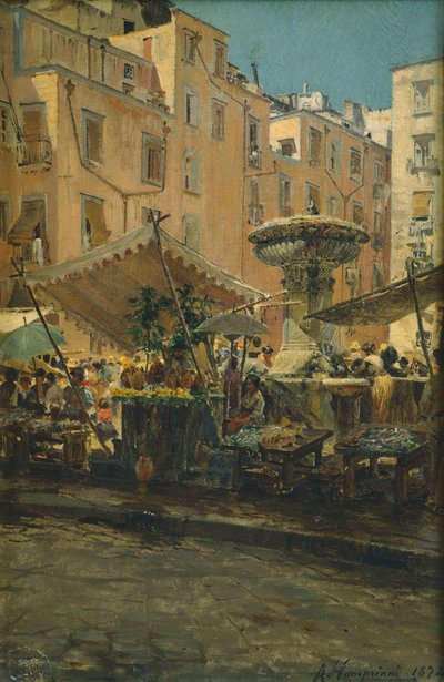 La Fontaine des Sorts dans le quartier de Basso Porto à Naples - Alceste Campriani
