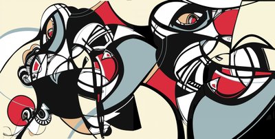 Visages cubistes abstraits - Alejandra Winkhaus