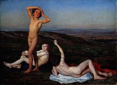 Trois garçons nus, étude pour 