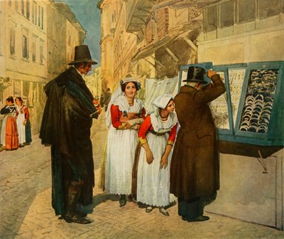 Le marié Campagnuolo choisissant des boucles d