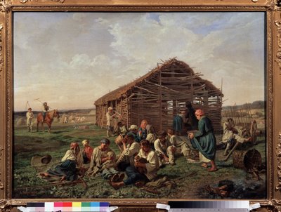 Repos pendant la récolte du foin - Aleksandr Ivanovich Morozov