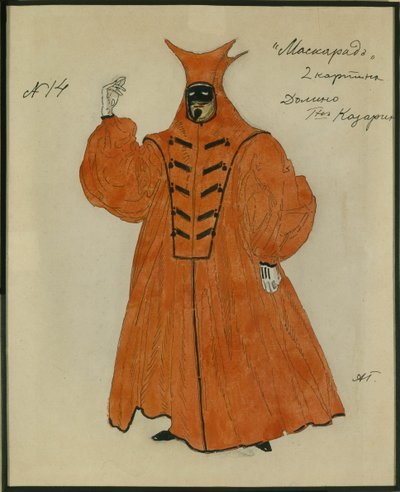 Costume pour la pièce Le Bal Masqué de M. Lermontov, 1917 - Aleksandr Jakovlevic Golovin