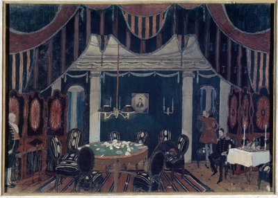 Decor preparatoire pour la piece de theatre La mascarade de Mikhail Lermontov - Aleksandr Jakovlevic Golovin