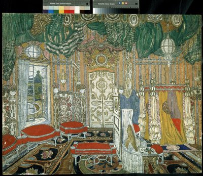 Décor préparatoire pour la pièce de théâtre Le mariage de Figaro - Aleksandr Jakovlevic Golovin