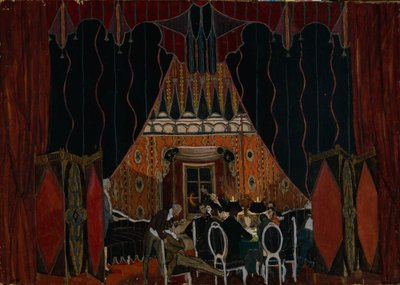 Décor de scène pour la pièce de théâtre La Mascarade de M. Lermontov, 1917 - Aleksandr Jakovlevic Golovin