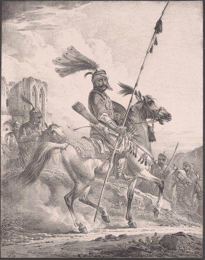 Kurde en armure militaire à cheval, 1819 - Aleksandr Orlovsky
