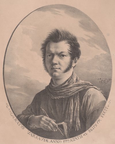 Autoportrait avec un album et un stylo, 1819 - Aleksandr Orlovsky