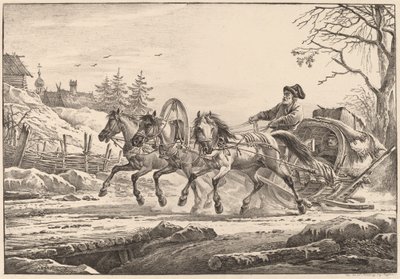 Un cocher loué en hiver - Aleksandr Osipovich Orlovskii