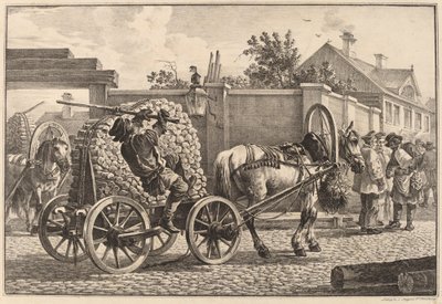 Portier russe transportant du bois sur une charrette - Aleksandr Osipovich Orlovskii