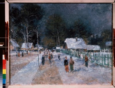Hiver. Œuvre de Alexander Vasilyevich Shevchenko (Alexandre Chevtchenko) (1883-1948), huile sur carton - Aleksandr Vasilievich Shevchenko