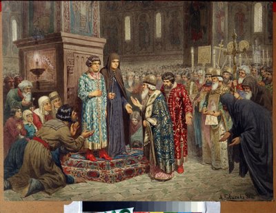 Élection de Michel Romanov au rang de tsar le 14 mars - Aleksei Danilovich Kivshenko