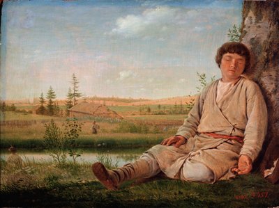 Garçon berger endormi - Aleksei Gavrilovich Venetsianov