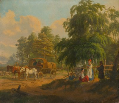 Paysage avec troïka russe, 1801 - Aleksei Gavrilovich Venetsianov