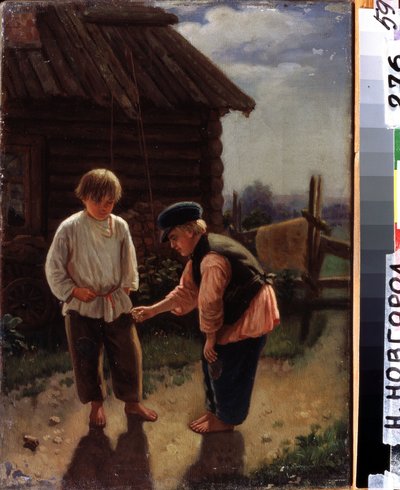 Le jeu des osselets - Aleksei Ivanovich Korzukhin