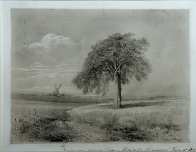 Paysage avec moulin à vent - Alexei Kondratjewitsch Sawrassow