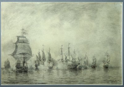 Première bataille navale. Naum Senyavin, 1865-1866 - Aleksei Petrovich Bogolyubov