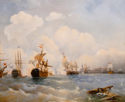 La bataille navale de Reval le 13 mai 1790, années 1860 - Aleksei Petrovich Bogolyubov
