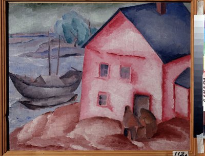 Une maison rose près du fleuve - Aleksey Kravchenko