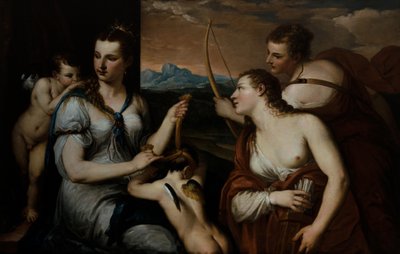 Vénus bandant les yeux de Cupidon - Alessandro (1588 1648) Varotari