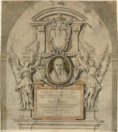 Projet de mémorial pour le pape Grégoire XV - Alessandro Algardi