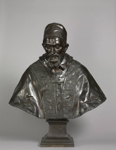 Portrait du Pape Innocent X Pamphili, conçu 1647-1648, fondu 1650-1700 - Alessandro Algardi