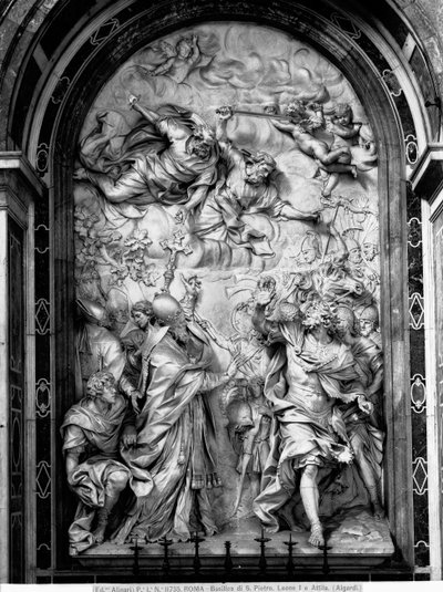 La rencontre entre le pape Léon le Grand et Attila - Alessandro Algardi