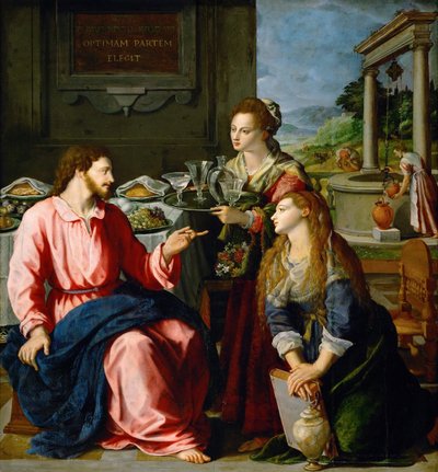 Le Christ dans la maison de Marthe et Marie - Alessandro Allori