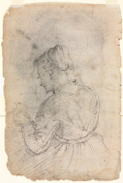 Une servante de cuisine (verso) - Alessandro Casolani