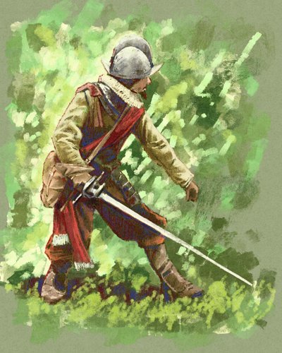 Un soldat conquistador espagnol des années 1600 dans la jungle sud-américaine - Alessandro Lonati