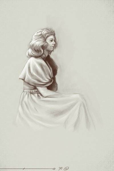 Une jeune femme vivant sous le Premier Empire, début du XIXe siècle. - Alessandro Lonati