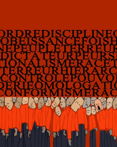 Allégorie du poids de la dictature, de la répression, de la discipline sur l