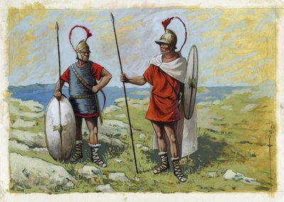 Mercenaire tureophore (3e-1er siècle av. J.-C.) (droite) et Thorakites (gauche) - Alessandro Lonati