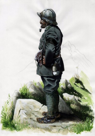 Première Guerre mondiale 1914-1918 : officier chasseur alpin de l