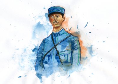 Première Guerre mondiale : Portrait de Charles de Gaulle (1890-1970) en 1914 - Alessandro Lonati
