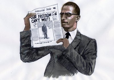 Malcolm X (1925-1965) Activiste Afro-Américain - Alessandro Lonati