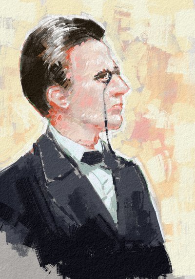 Portrait du jeune scientifique Max Plank, 2023 - Alessandro Lonati