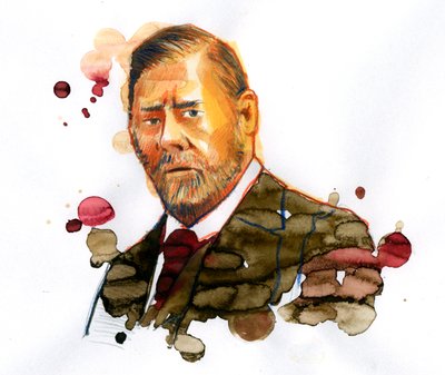 Portrait de Bram Stoker (1847-1912), écrivain irlandais auteur de « Dracula » - Alessandro Lonati