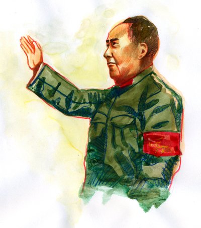 Portrait du révolutionnaire communiste chinois et fondateur de la République populaire de Chine Mao Zedong - Alessandro Lonati